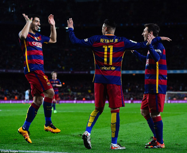 Bộ ba Messi-Suarez-Neymar cùng ghi bàn trước Celta Vigo